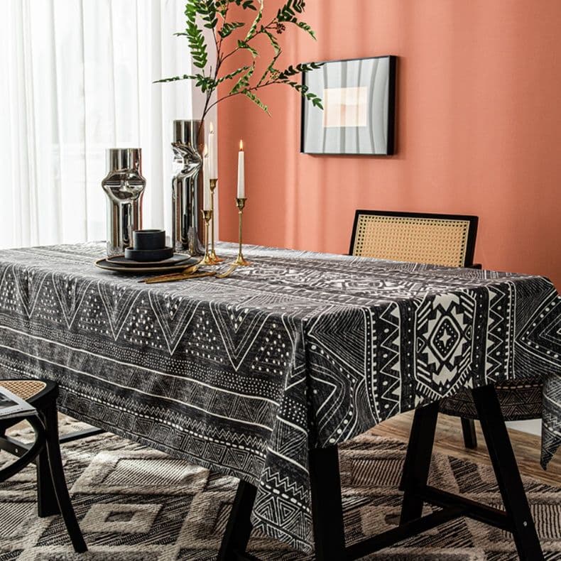 テーブルクロス 民族風幾何学模様テーブルクロス