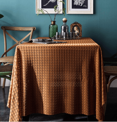 テーブルクロス 幾何学模様織りレース布テーブルクロス