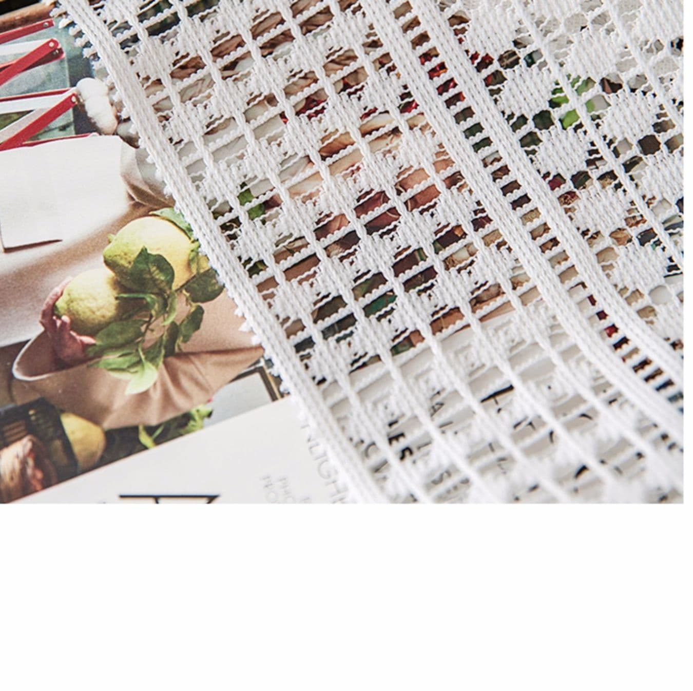 テーブルクロス 手編み風幾何学模様レーステーブルクロス