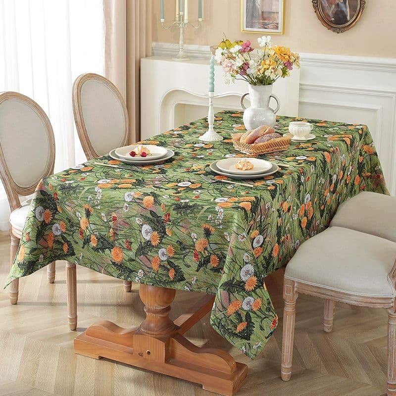 テーブルクロス 布 花と伝統模様のクロス