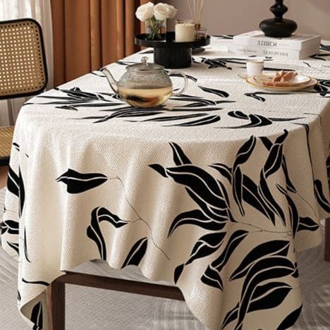 テーブルクロス 布 優美な植物模様クロス