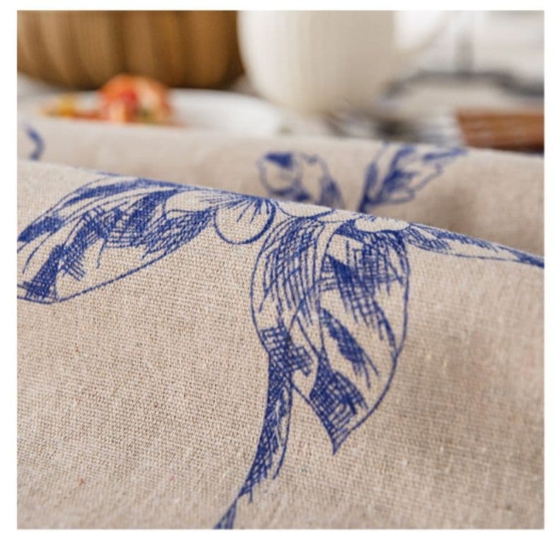 テーブルクロス 野草花柄ボタニカル柄リネンテーブルクロス