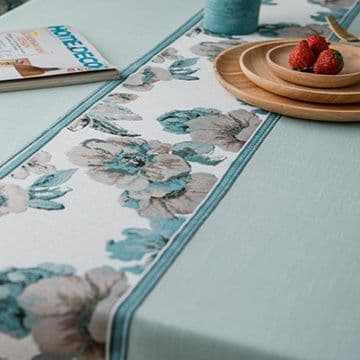 テーブルクロス 花柄テーブルランナー付き上質テーブルクロス