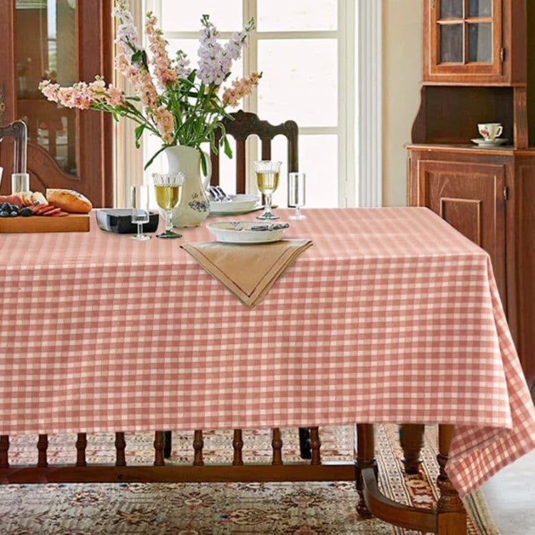 テーブルクロス 温もり感じる伝統格子柄テーブルクロス