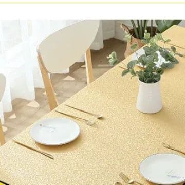 テーブルクロス 布 優雅な唐草／薔薇模様のテーブルウェア