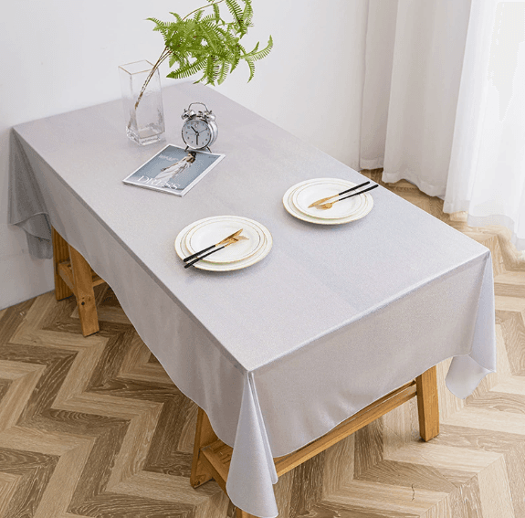 テーブルクロス 光沢感のある無地シンプルビニールテーブルクロス