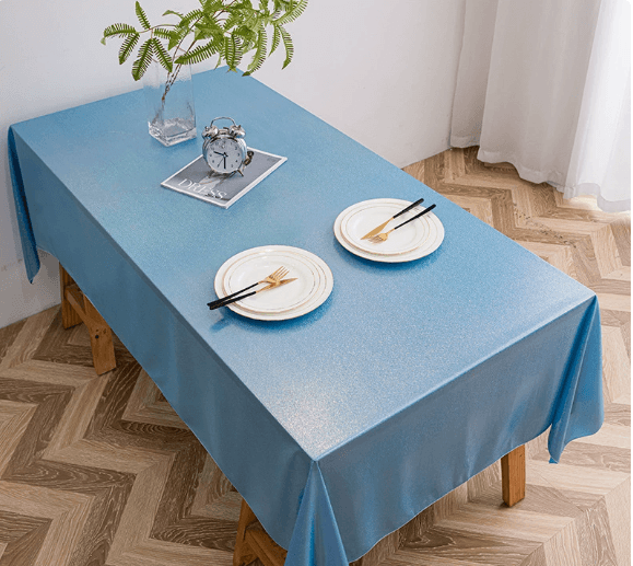 テーブルクロス 光沢感のある無地シンプルビニールテーブルクロス