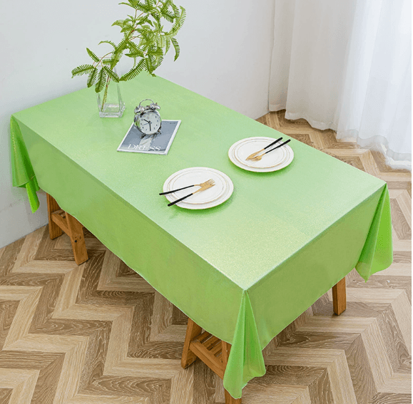テーブルクロス 光沢感のある無地シンプルビニールテーブルクロス