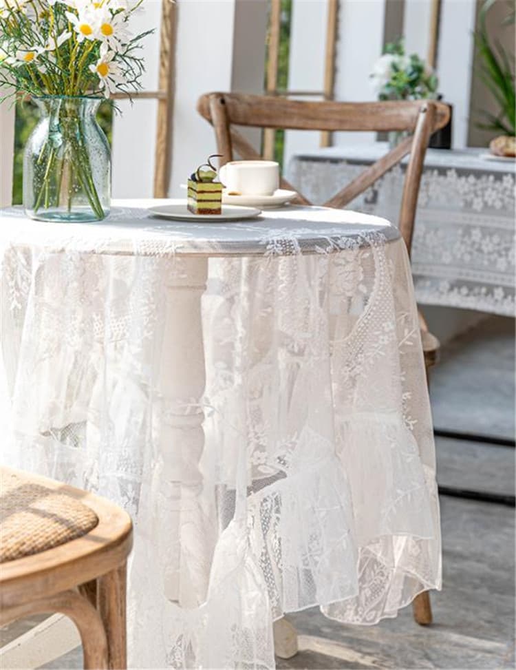 姫系レース布テーブルクロス 田園風ピクニック用