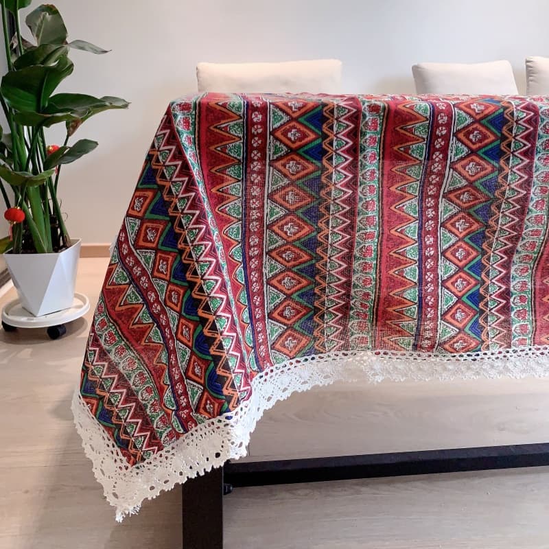 テーブルクロス 布 民族風幾何学模様のテーブル掛け