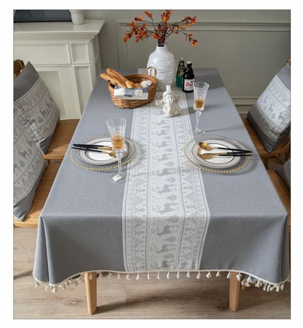北欧風撥水加工布製テーブルクロス