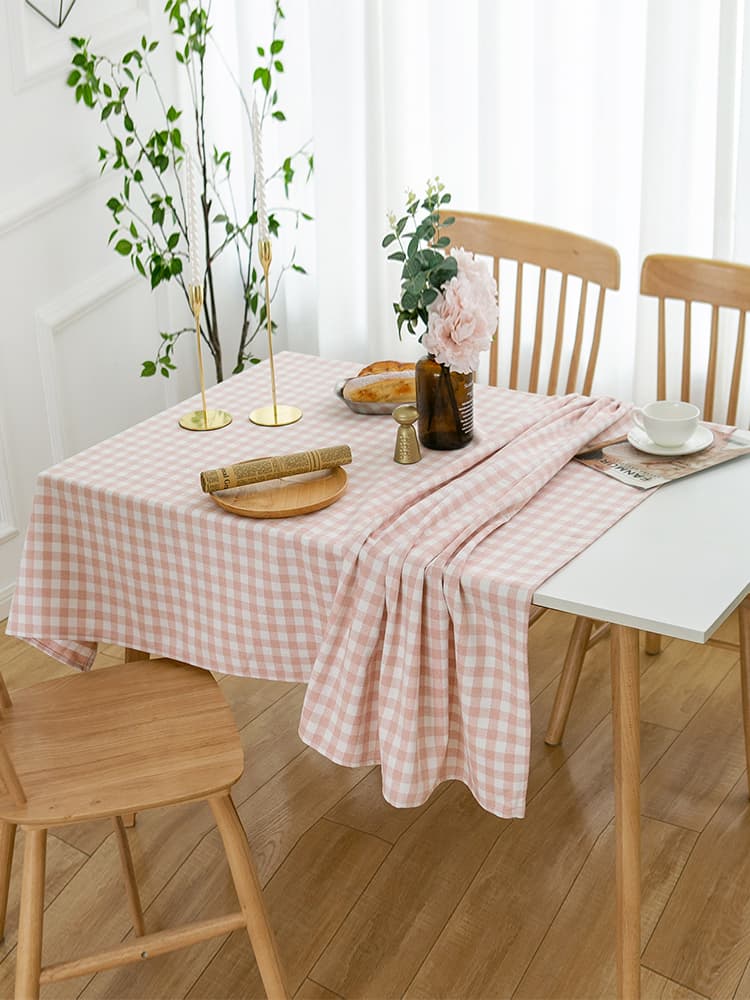 テーブルクロス 北欧風格子模様テーブルクロス