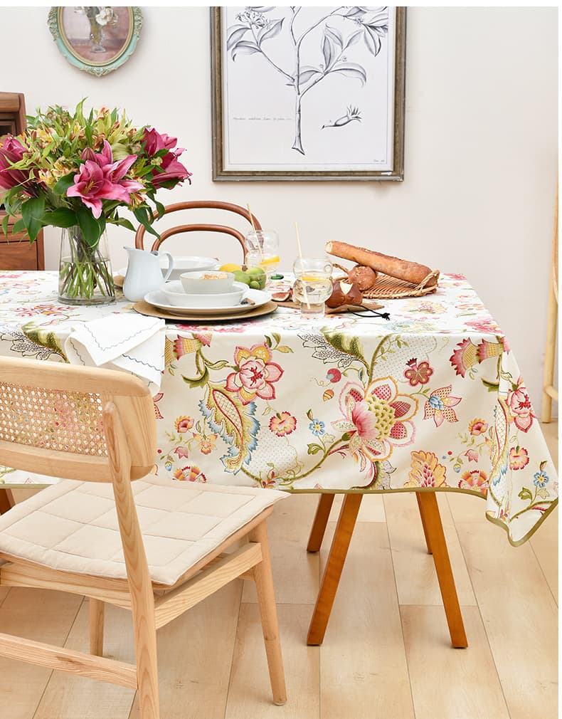 テーブルクロス ビニール 花咲く季節のテーブルクロス