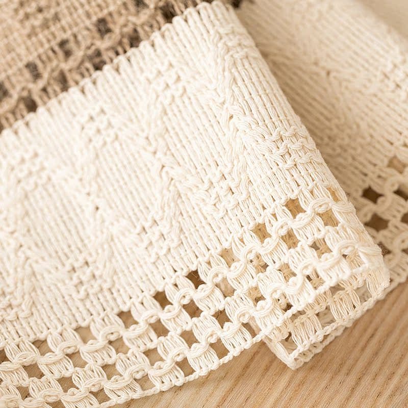 テーブルクロス センタークロス 織り目彩る手編みクロス