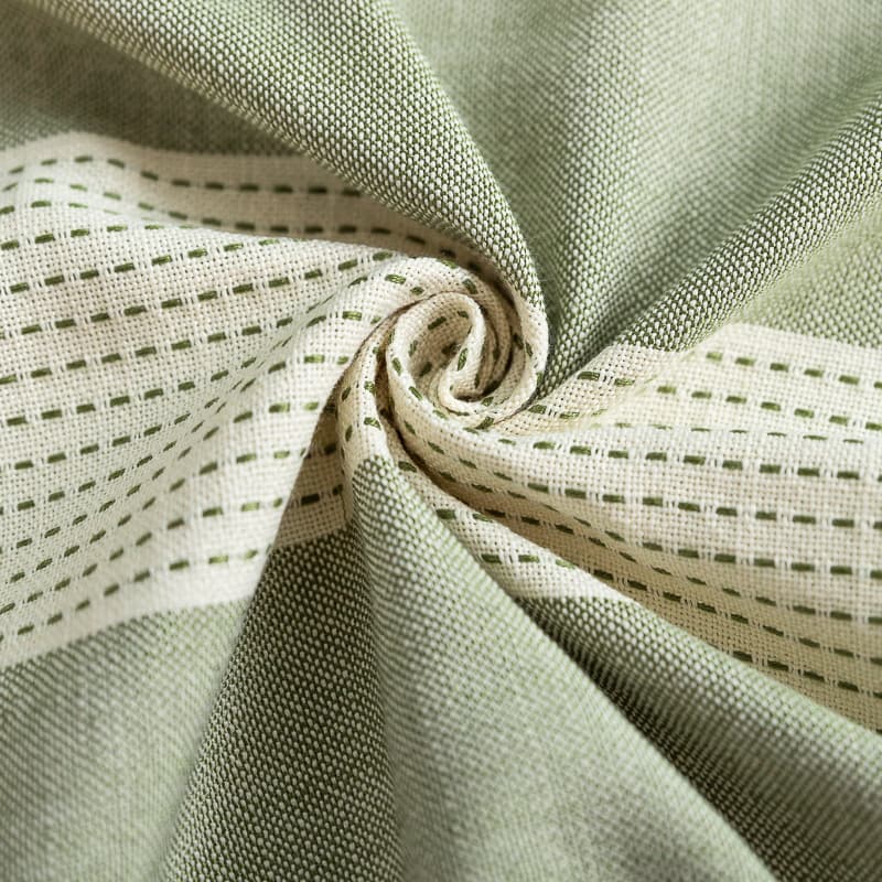 テーブルクロス 縦縞模様タッセル付き円形テーブルクロス布