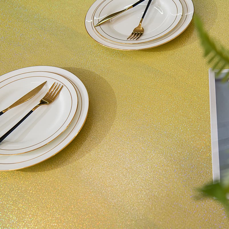 テーブルクロス 光沢感のある無地シンプルビニールテーブルクロス