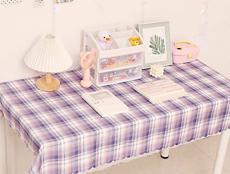 テーブルクロス 優しい格子柄のテーブルカバー