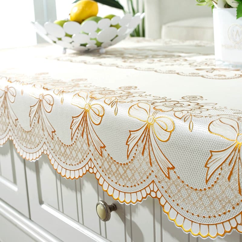 テーブルクロス 布 豪華刺繍レース飾りクロス