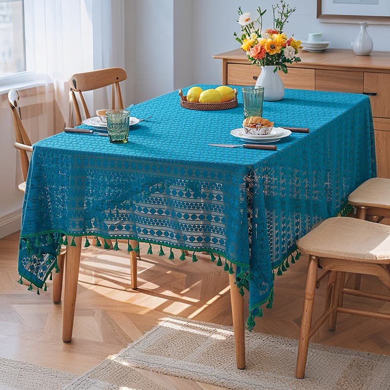 テーブルクロス エスニック調幾何学模様のテーブルクロス布