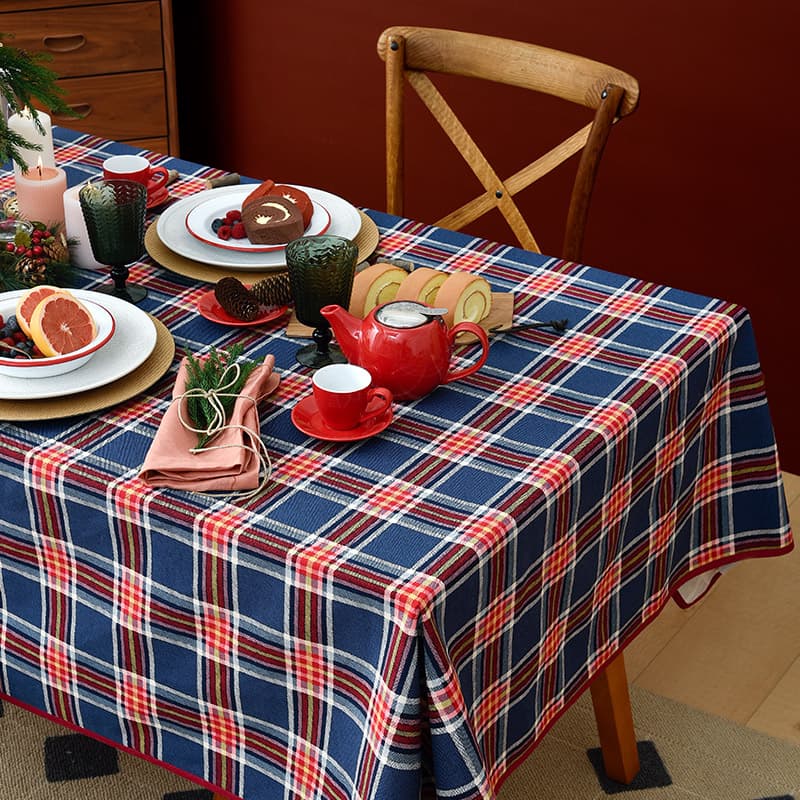 テーブルクロス チェック 伝統温かみ格子柄テーブルクロス