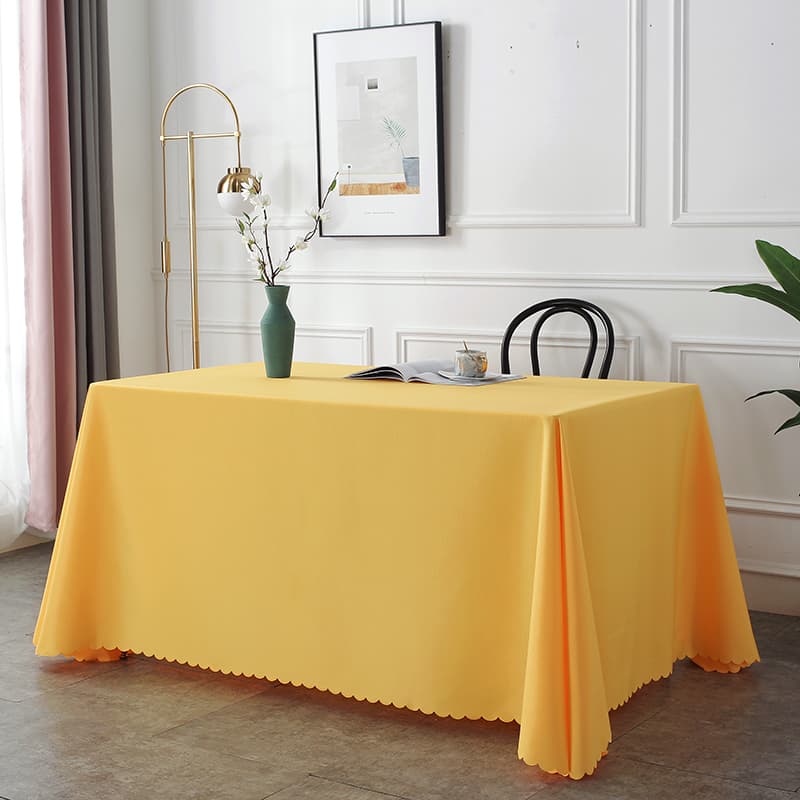 テーブルクロス シンプル波エッジテーブルクロス