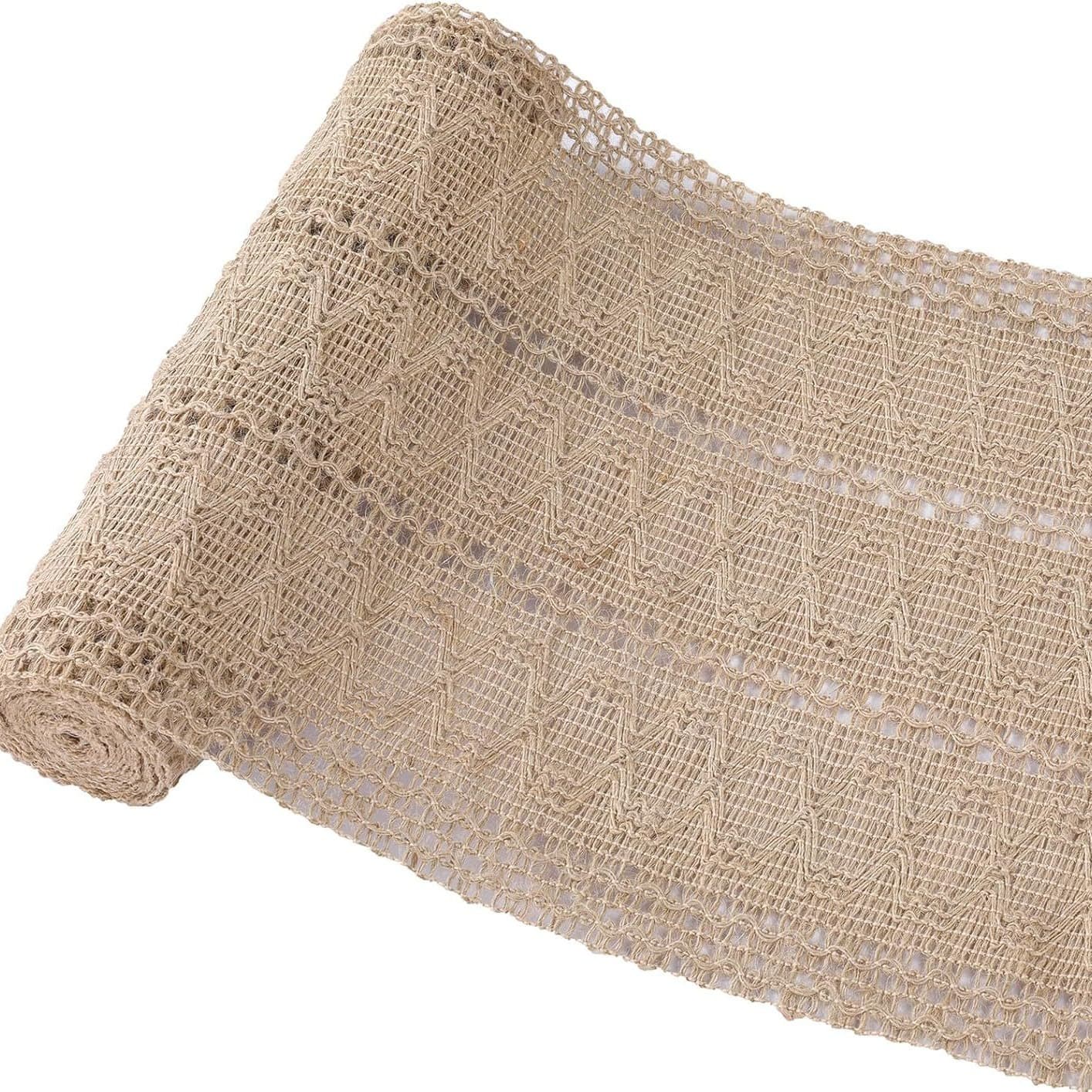 テーブルクロス 透かし編み麻風テーブルランナー