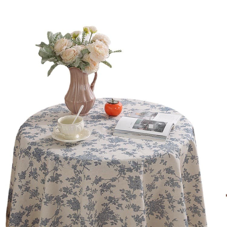 テーブルクロス リネン 幾何学模様のテーブルクロス