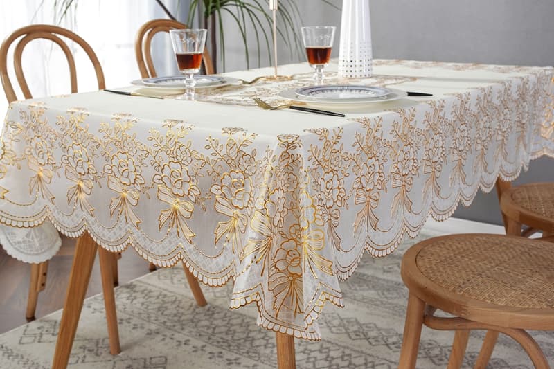 テーブルクロス 優美な花レース柄センタークロス