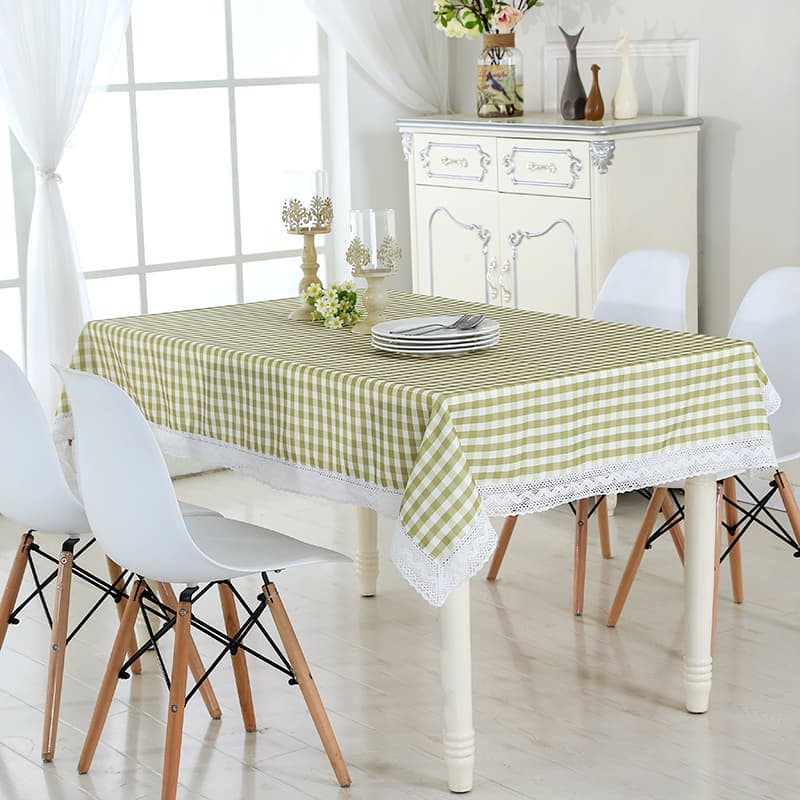 清涼感あふれる小粋なギンガムチェック柄テーブルクロス