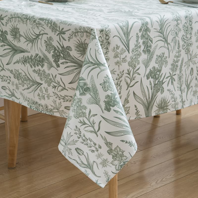 テーブルクロス ビニール優雅な草花模様のテーブルクロス