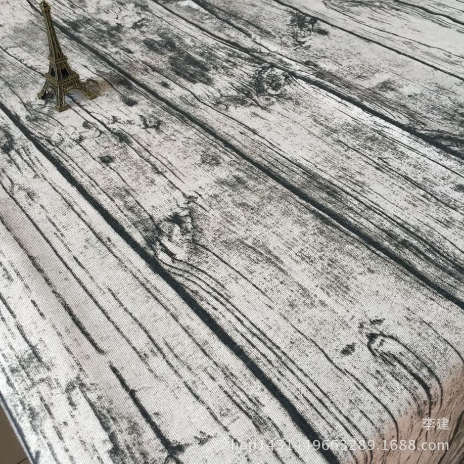 テーブルクロス ヴィンテージ木目調プリントセンタークロス