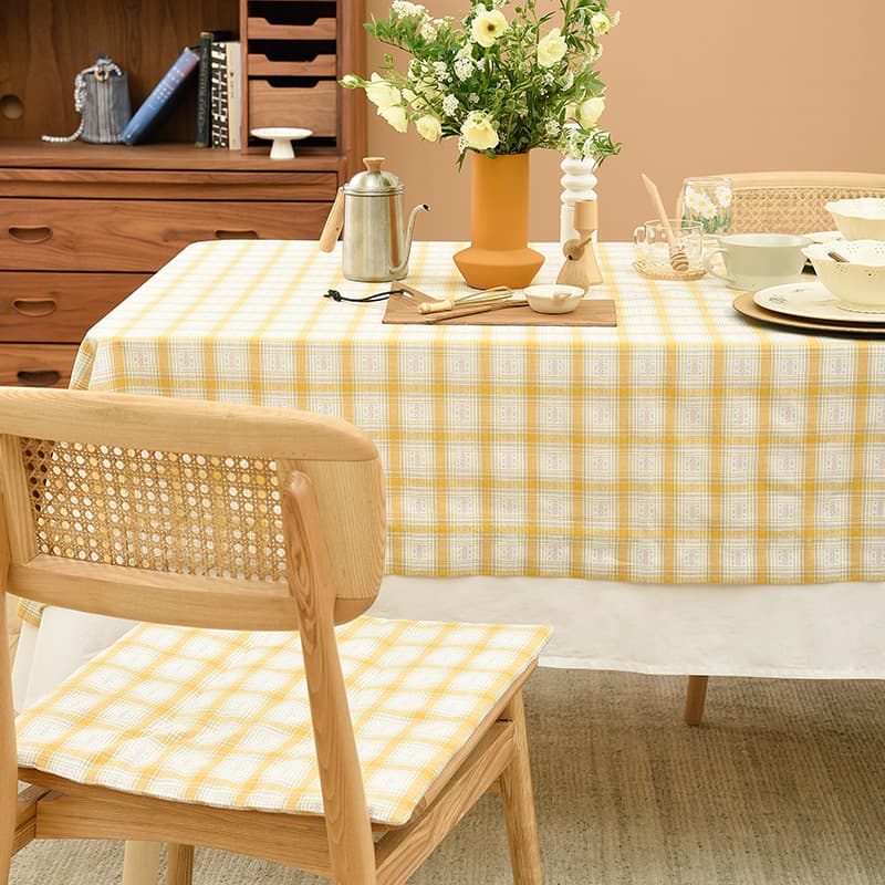 テーブルクロス チェック 格子柄の優雅なテーブル飾り