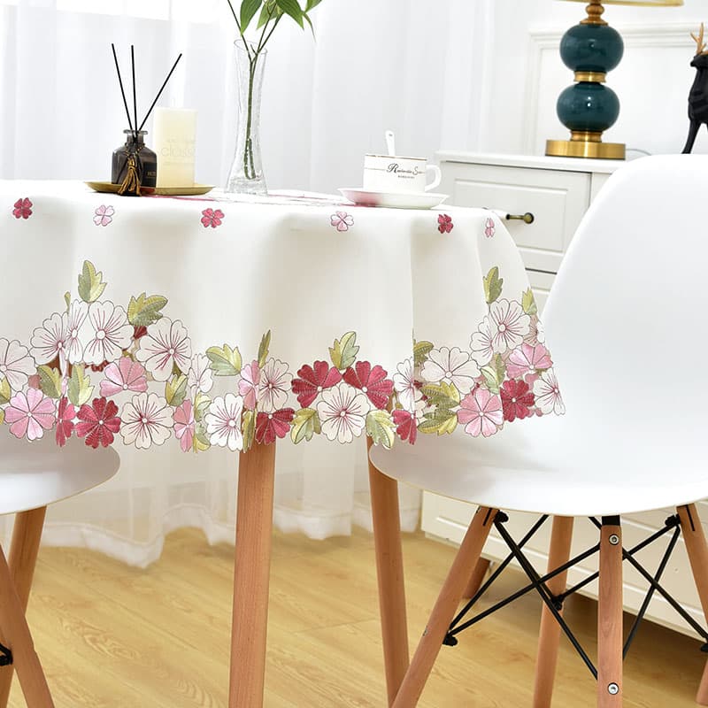 テーブルクロス 布 花刺繍デザインクロス