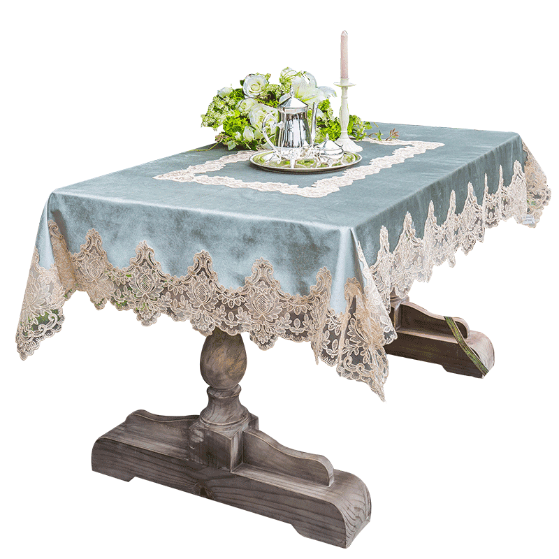 テーブルクロス 貴族の館レース縁取りテーブルクロス
