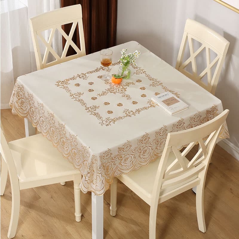 テーブルクロス 布 優美刺繍のテーブルカバー