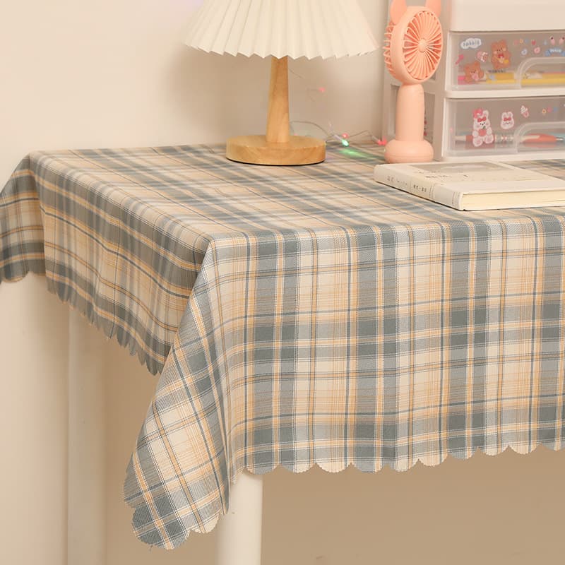 テーブルクロス 優しい格子柄のテーブルカバー