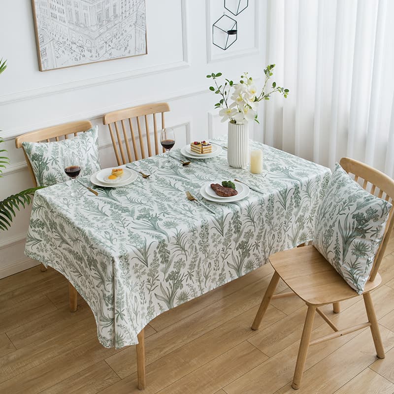 テーブルクロス ビニール優雅な草花模様のテーブルクロス