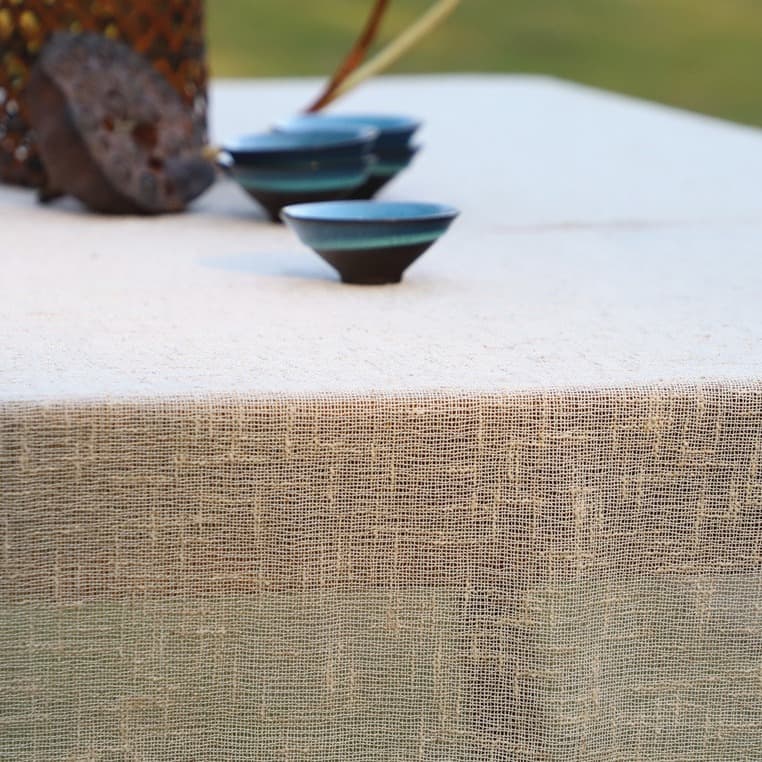 テーブルクロス リネン 優雅な平織りテーブルクロス