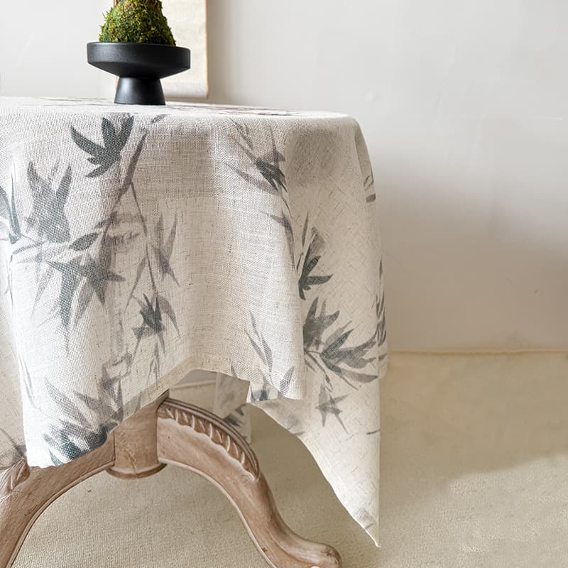 竹林柄和風テーブルクロス布