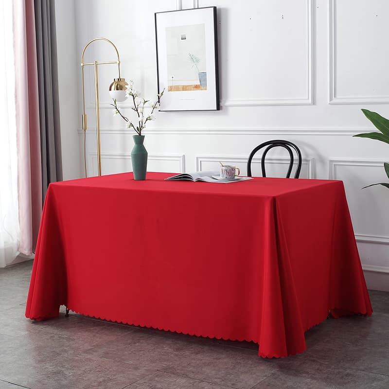 テーブルクロス シンプル波エッジテーブルクロス