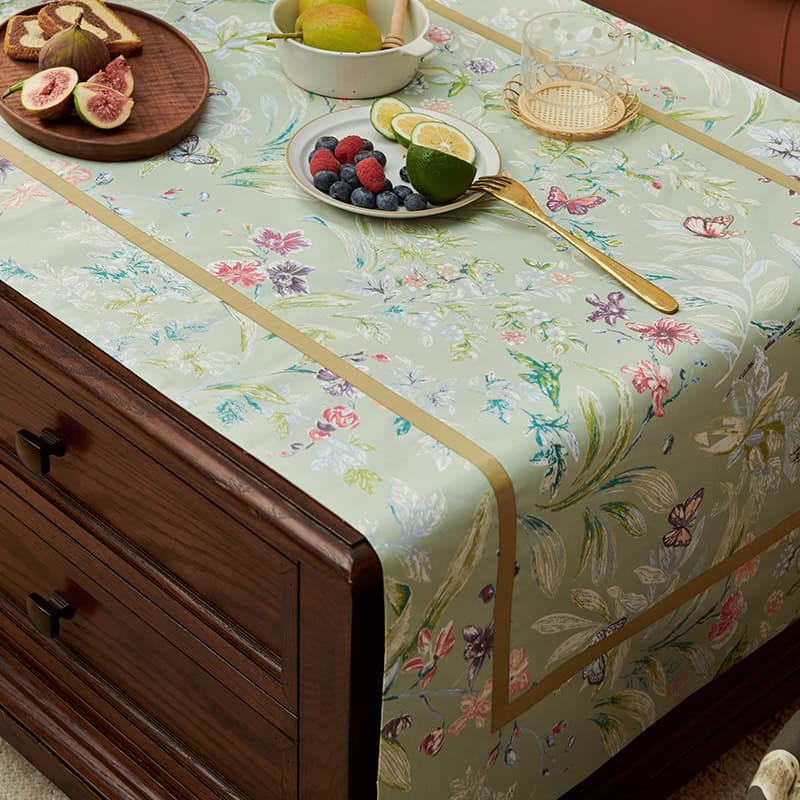 テーブルクロス ビニール 花園の風情 ビニールテーブルクロス