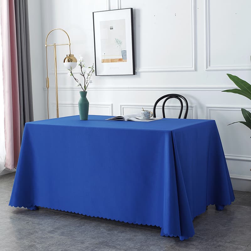 テーブルクロス シンプル波エッジテーブルクロス