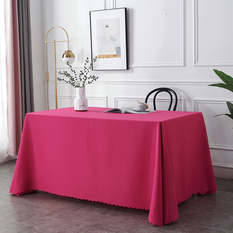 テーブルクロス シンプル波エッジテーブルクロス