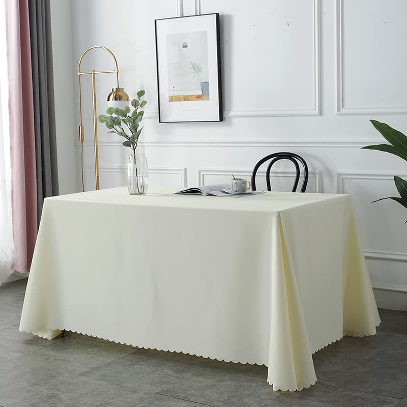 テーブルクロス シンプル波エッジテーブルクロス