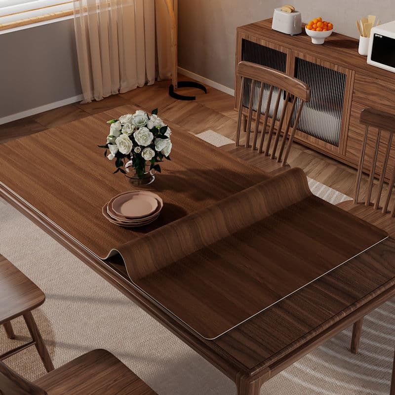 テーブルクロス 透明感あふれる木目調テーブルクロス