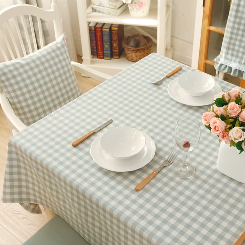 テーブルクロス チェック さわやか格子柄の北欧風テーブルクロス