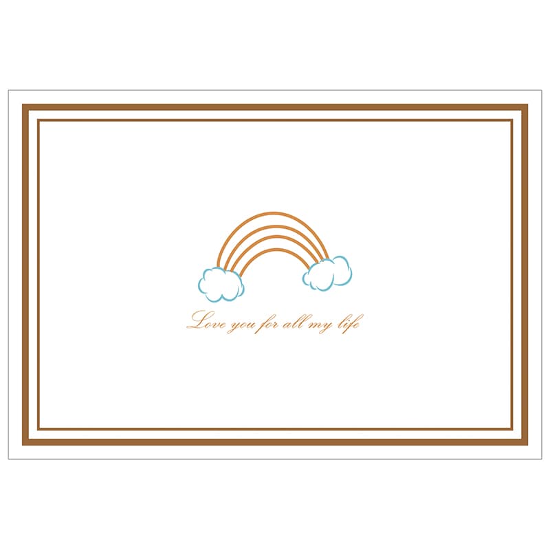 テーブルクロス 虹模様メッセージ入り北欧風テーブルクロス