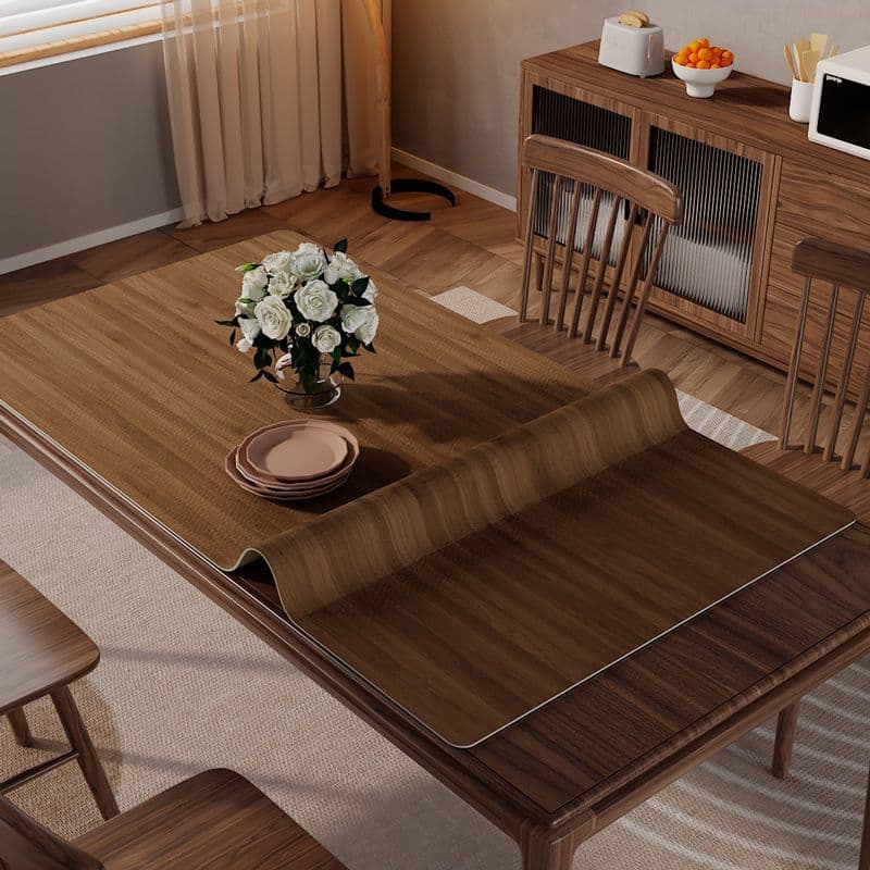 テーブルクロス 透明感あふれる木目調テーブルクロス