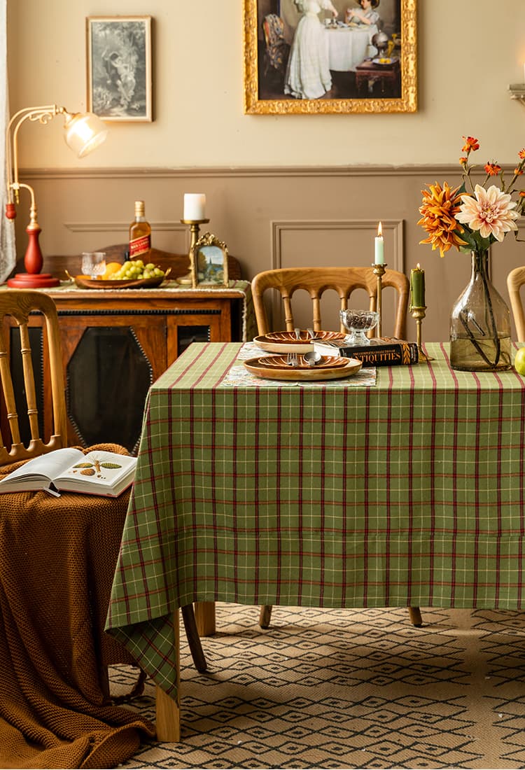 テーブルクロス チェック 伝統格子模様のテーブルクロス