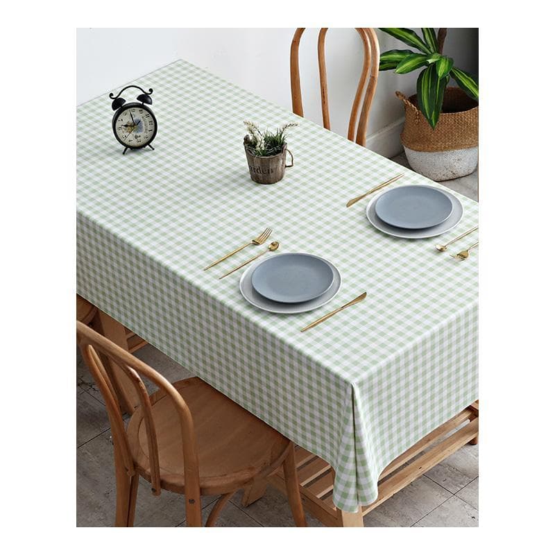 テーブルクロス 格子柄のナチュラルテーブルクロス